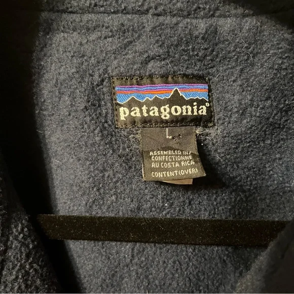 Patagonia Synchilla Vintage 90s Mens Fleece Lined Blue & Red Vest Large Gorpcore
